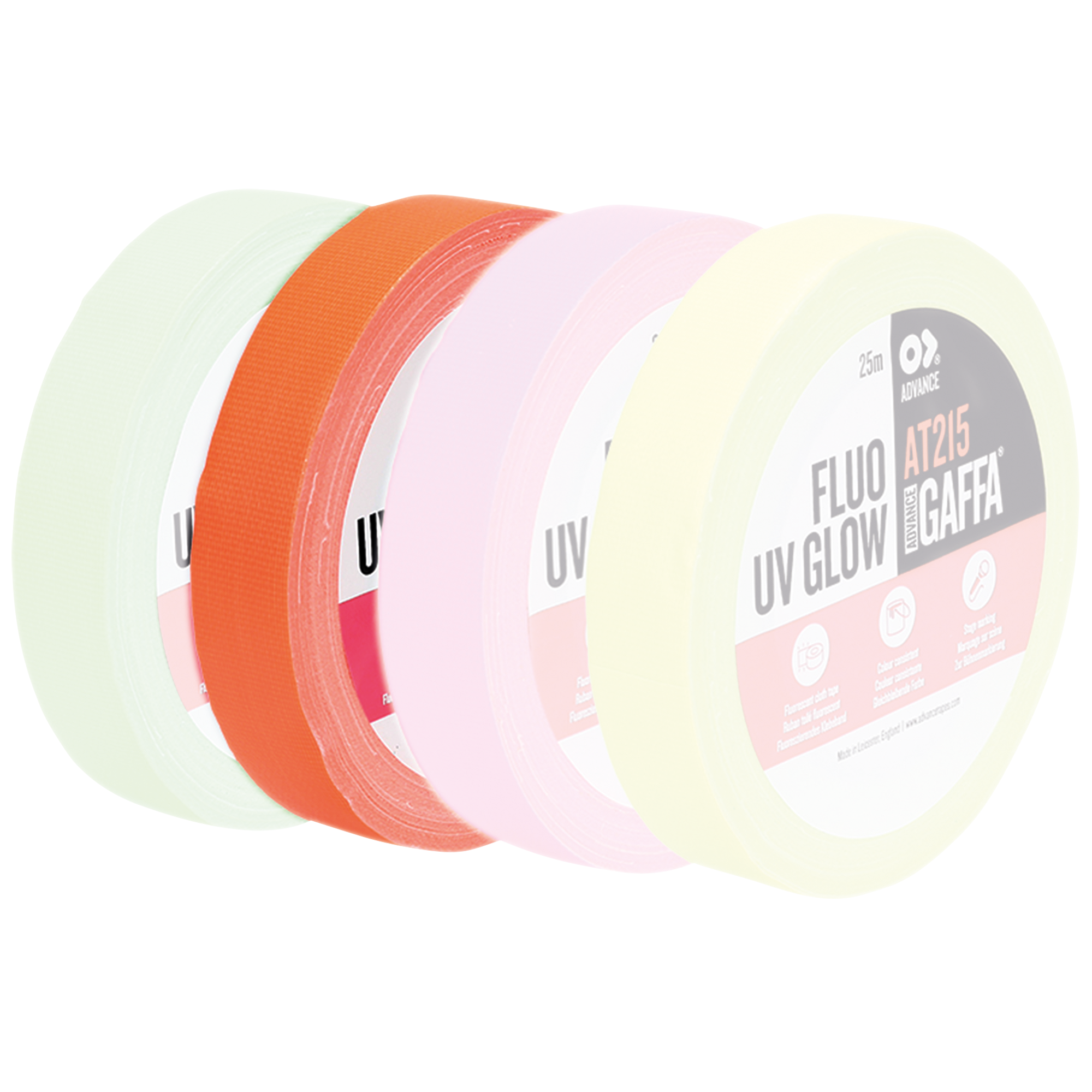 AT215 Fluorescent Gaffa Tape Orange