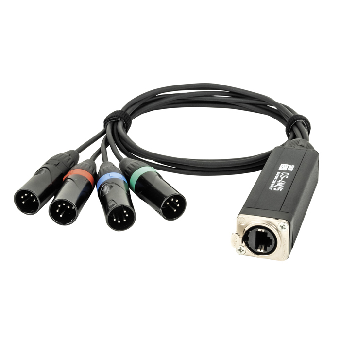 CS-4M/5 - 4-channel DMX shuttle snake via network cable