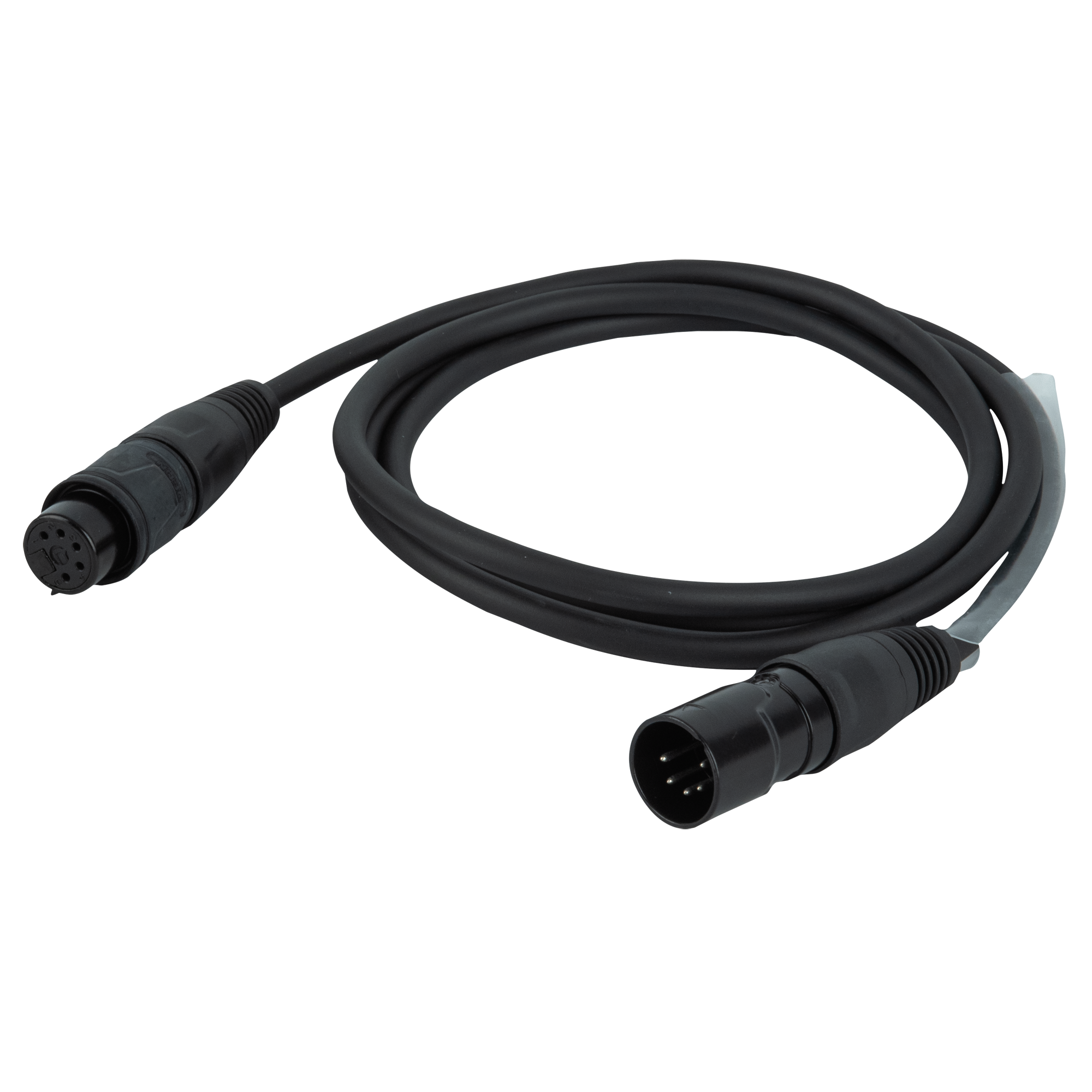 FLR75 - IP65 DMX/AES-EBU XLR/M 5P to XLR/F 5P Rean RCX5 connectors