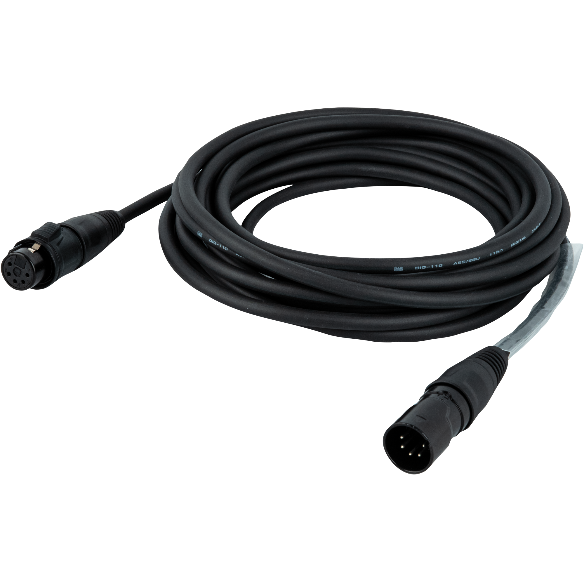 FLR75 - IP65 DMX/AES-EBU XLR/M 5P to XLR/F 5P Rean RCX5 connectors